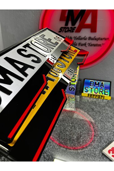 BMASTORE06 AUDİ RS LOGOLU LİP Model Pleksi Plakalık (1ÇİFT,2ADET)