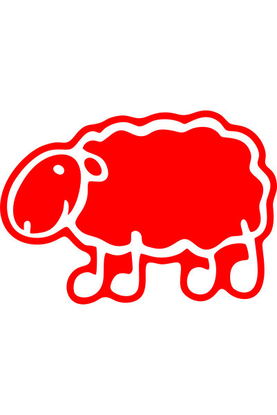 Birim Matbaa Sheep Car Sticker (18X25Cm)