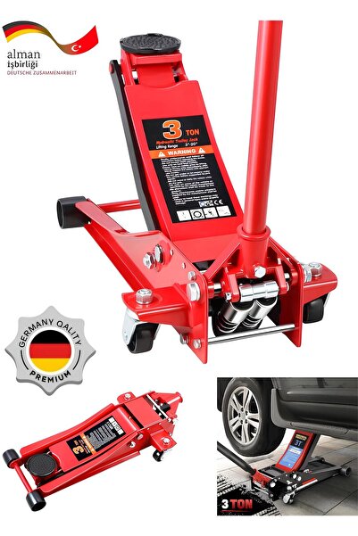 OG GERMANY STEEL Hidrolik Ağır Hizmet Tipi Alçak 3 Ton Kapasite Güçlendirilmi...