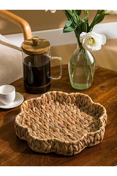 LC Waikiki Lcw Home Decorative Wicker Tray 30 cm