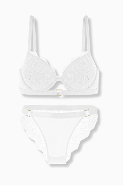 Wonna Set sutien și chiloți Andes cu accesorii metalice - Extra Push Up, căpt...
