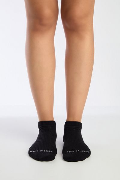 Hype of Steps Black - 3 Pack Black No Show Socks