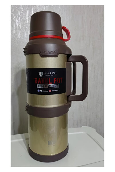 TAKTİK Çelik Termos 4 Litre Kamp Aile Boy 48 saate kadar dayanıklı