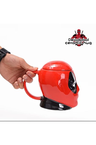 hediyeconcepti 450ml Deedpool Marvel Cute Action Character Heat Resistant Mug Cup