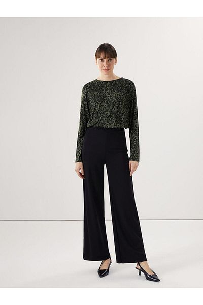 LC Waikiki Pantaloni clasici pentru femei LCWAIKIKI cu talie elastică cu picioare largi