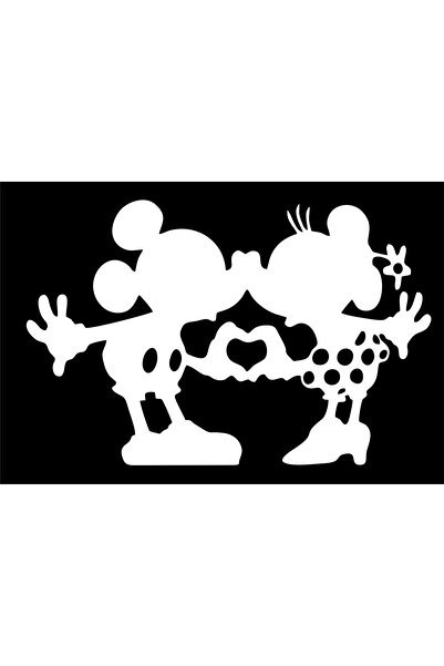 Birim Matbaa Mickey Love Car Sticker (16X25 cm)