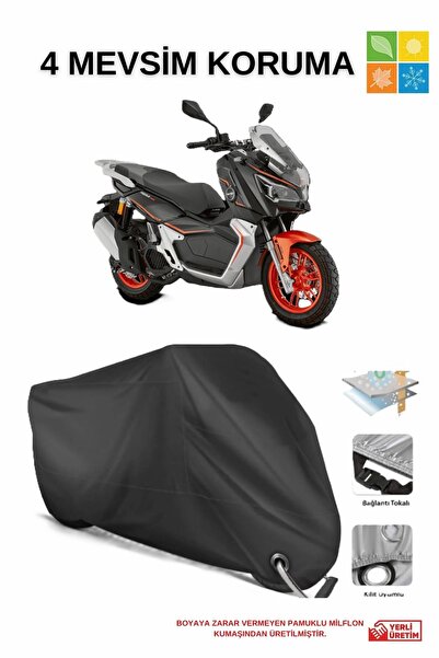 AutoEN RKS REALE 125 DAYANIKLI KİLİT UYUMLU SU GEÇİRMEZ MOTOSİKLET BRANDASI-S...
