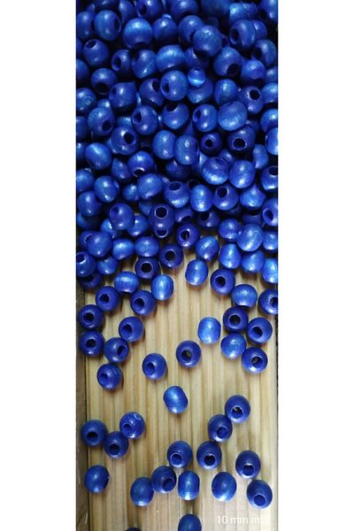 Selin Wooden Beads 10 Mm 100 Gr (Average ± 250 - 300 Pieces) Blue