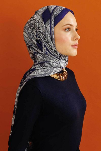 VALORSCARF Purple Retro Patterned Shawl