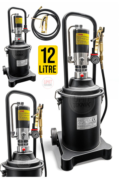 PROXTECH Havalı Yüksek Basınç Mafsalı 6-8Bar 12 Lt Havalı Gres Pompası -2000 ...