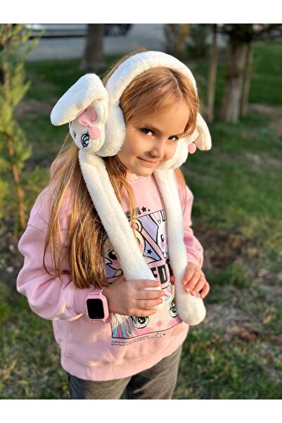 Queen Nelly Tavşan Taylari - Păpușă de pluș adorabilă: căști pentru gură cu mișcare, sunet și pompare