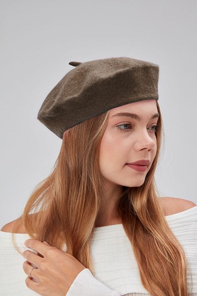 derikem Female Artist Painter Hat Classic French Beret Fashion Artist Hat Felt French Hat
