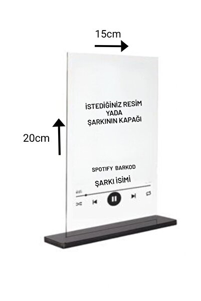 shop Dekorif-spotify Plak - Kişiye Özel- 15x20cm