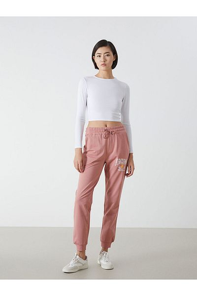 LC Waikiki Printed Women's Jogger Sweatpants with Elastic Waist