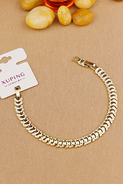 Xuping Vip Brand Zircon Gemstone Inline Model Bracelet Gold Color Non-darkening Width:6mm 17+2cm