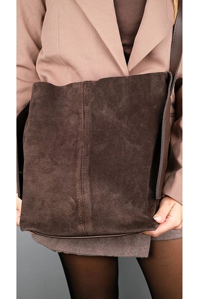 Afra Piele de piele intoarsa autentica, geanta crossbody, sezon nou