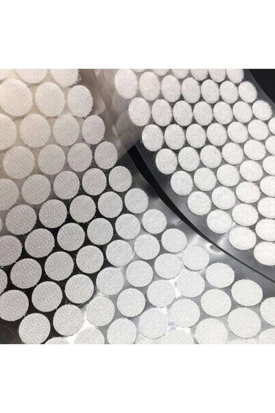 Aso Medya 3000 Adet 1,5 Cm Yuvarlak Kesim Cırt Bant, Arkası Yapışkanlı Para Para (DİŞİ-ERKEK TAKIM) SİYAH