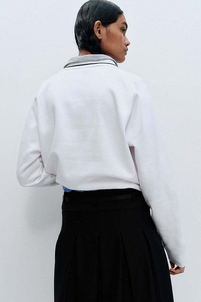 H&M Embroidered-motif rugby shirt
