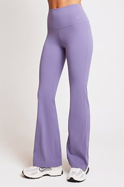 Nike Dri-Fit Zenvy High-Waisted Flared Leg Training Lila Kadın Tayt