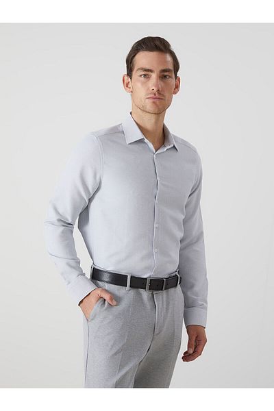 LC Waikiki Cămașă Dobby pentru bărbați, cu mânecă lungă, slim fit