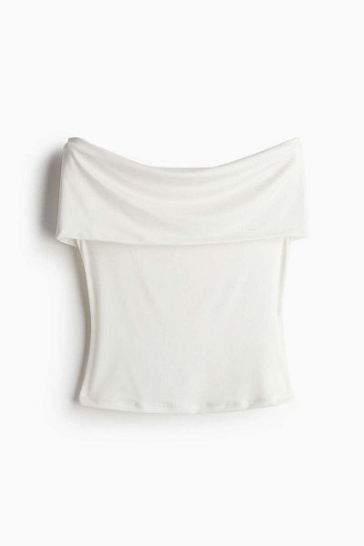 H&M Off-the-shoulder Jersey Top