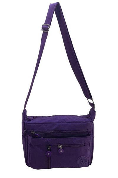 Baginn Geantă Klinkir pentru femei, cu buzunare multiple, curea încrucișată, 25*20 cm, geantă ușoară de umăr zilnică violet