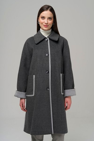 Olcay Raglan Sleeve Bag Pocket Garni Detailed Plus Size Coat DARK GRAY 3947