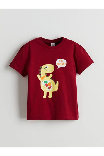 LC Waikiki Tricou pentru băiat cu imprimeu dinozaur nou sezon - S5HG08Z1