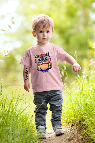 oneagılyazı Owl Printed Children's Oversize T-Shirt