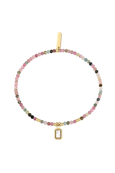 eastside Edelstahlarmband Armband Edelstahl gelbgold Turmalin multicolor