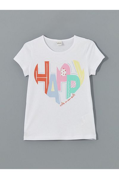 LC Waikiki Happy Printed Girl's T-Shirt and Leggings