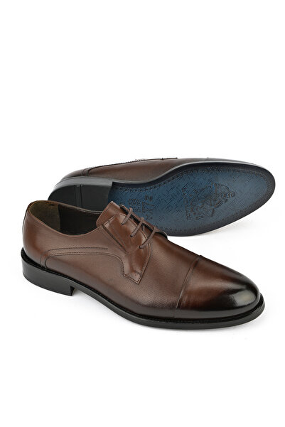 Ziya Men's Genuine Leather Classic Shoes - 1511027 Z029 Coffee