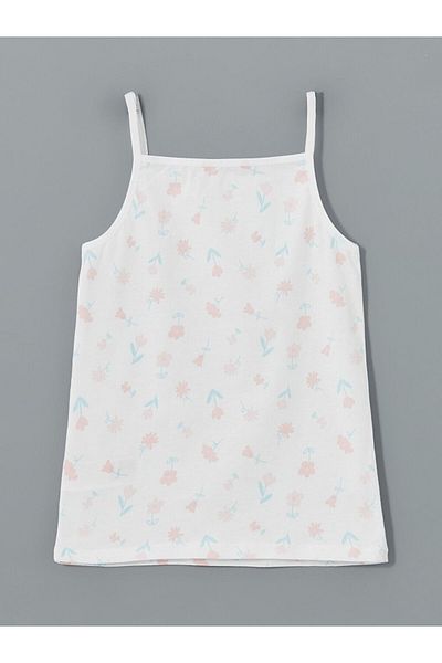 LC Waikiki Lcw Kids Square Neck Floral Girls' Undershirt