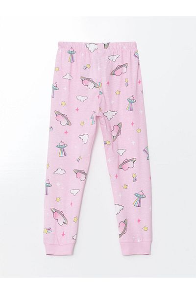 LC Waikiki LCW Kids Pantaloni de pijama pentru fete cu talie elastică