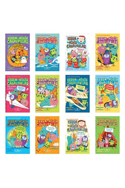 TÜRKİYE İŞ BANKASI KÜLTÜR YAYINLARI Kerem ile Minik Canavarlar Çizgi Roman Seti (12 Kitap)