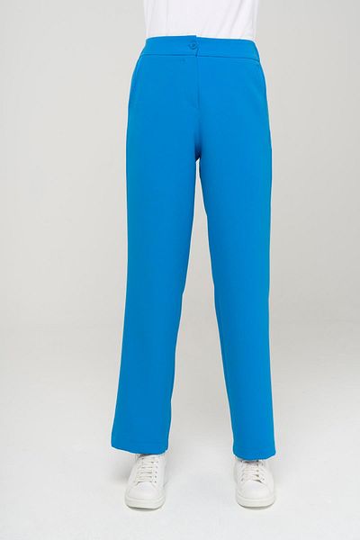 Olcay Pantaloni Barka cu talie elastică cu picior drept albastru 7558