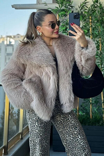 Genel Markalar Kadın Premium Yakalı İthal Suni Kürk