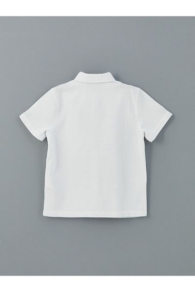 LC Waikiki Short Sleeve Textured Boy's Shirt