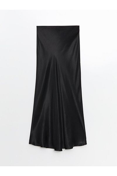 LC Waikiki LCWAIKIKI Classic Standard Fit Απλό Σατέν Γυναικεία Φούστα σε γραμμή Α