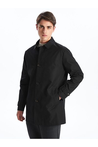 LC Waikiki Ανδρική καμπαρντίνα SOUTHBLUE Standard Mold Jacket Collar
