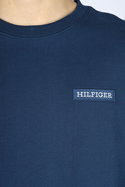 Tommy Hilfiger Erkek Regular Fit Fermuar Kapamalı Kolunda Cep Detaylı Lacivert Sweatshirt MW0MW37857-DAF
