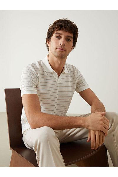 LC Waikiki Ανδρικό μπλουζάκι με κοντό μανίκι SOUTHBLUE Polo γιακά