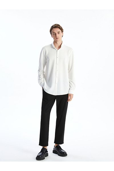 LC Waikiki Ανδρικό πουκάμισο με υφή LCW Vision Slim Fit μακρυμάνικο