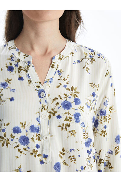 LC Waikiki LCW Grace Kaçık Yaka Çiçekli Kadın Bluz