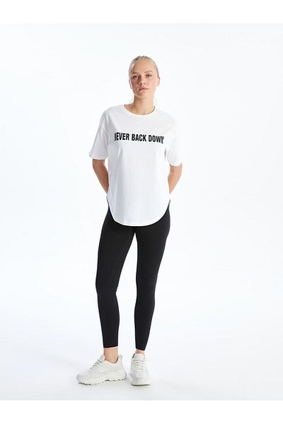 LC Waikiki Γυναικείο αθλητικό μπλουζάκι XSIDE ACTIVE Crew Neck με στάμπα