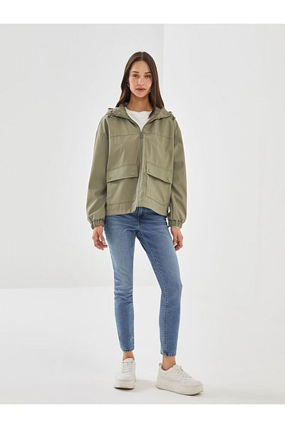 LC Waikiki Hooded Women's Raincoat