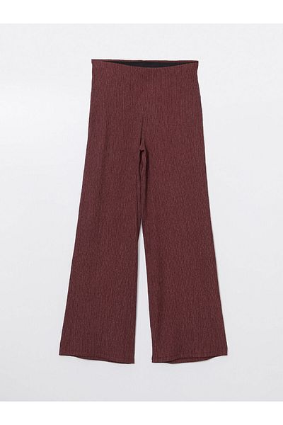 LC Waikiki Lcw Modest Standard Fit Textured Wide Leg Women's Pants