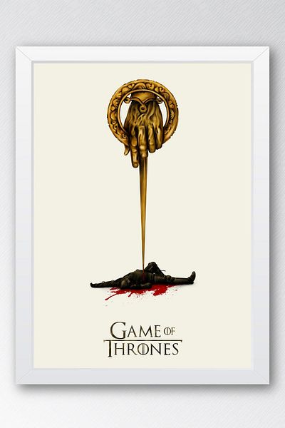 Saturn Ζωγραφική με κορνίζα Game of Thrones - Ζωγραφική αφίσας της τηλεοπτικής σειράς Game of Thrones