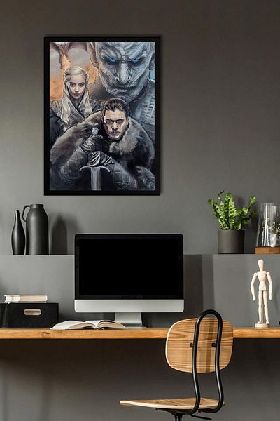 Saturn Game of Thrones Framed Table - Game of Thrones Series Poster Art Print