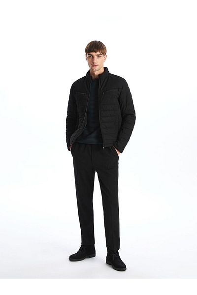 LC Waikiki Ανδρικό παλτό LCW Vision Slim Fit Stand Collar